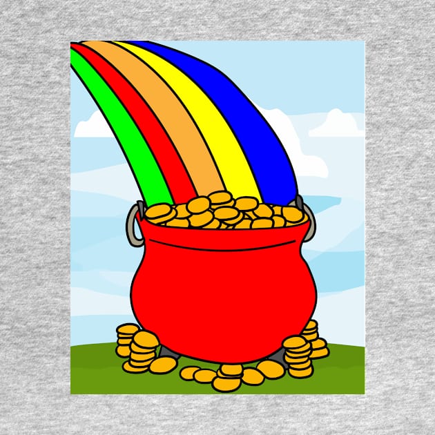 Rainbow With Boiler Pot Full Of Gold by flofin